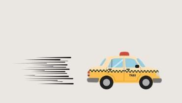 Taxi i farta - Klikk for stort bilde