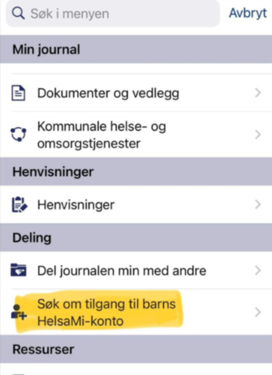Søk om tilgang - Klikk for stort bilde